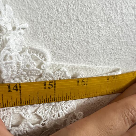 White Lace Babydoll Tank Top, Coquette Balletcore Y2K Fairycore Bridal Small - Picture 5 of 5